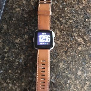 Original Fitbit Versa with Leather Band